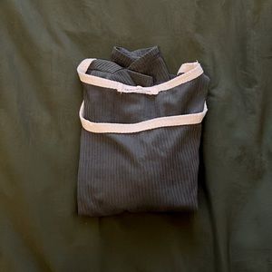 Grey and white crop top